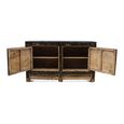Distressed Sideboard - 2 Door - 152cm - Medium - Hand Painted - Oriental Style - Black and Red - Reclaimed Wood