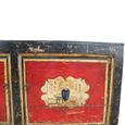 Distressed Sideboard - 2 Door - 152cm - Medium - Hand Painted - Oriental Style - Black and Red - Reclaimed Wood