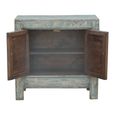 Distressed Sideboard - 2 Door - 88cm - Compact - Green - Wooden