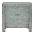 Distressed Sideboard - 2 Door - 88cm - Compact - Green - Wooden