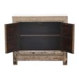 Distressed Sideboard - 2 Door - 96cm - Small - Grey - Wooden