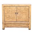 Distressed Sideboard - 2 Door - 96cm - Small - Yellow Washed - Reclaimed Wood