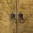 Distressed Sideboard - 2 Door - 96cm - Small - Yellow - Wooden