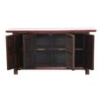 Distressed Sideboard - 4 Door - 172cm - Large - Red - Wooden