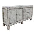 Distressed Sideboard - 4 Door - 173cm - Large - White Washed - Reclaimed Wood