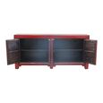 Distressed Sideboard - 4 Door - 200cm - Extra Large - Red - Wooden