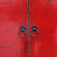 Distressed Sideboard - 4 Door - 200cm - Extra Large - Red - Wooden