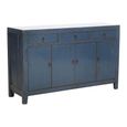 Distressed Sideboard - 4 Door 3 Drawer - 156cm - Medium - Blue - Wooden