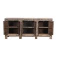 Distressed Sideboard - 6 Door - 214cm - Extra Large - Grey - Reclaimed Wood