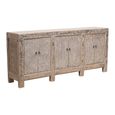 Distressed Sideboard - 6 Door - 214cm - Extra Large - Grey - Reclaimed Wood