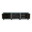 Distressed Sideboard - 6 Door - 224cm - Extra Large - Green - Wooden