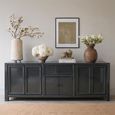 Painted Sideboard - 6 Door 1 Drawer - 177cm - Large - Blue - Lacquered Pine Wood