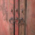 Distressed Sideboard - 2 Door 1 Drawer - 107cm - Small - Red - Elm Wood