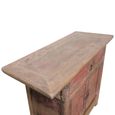 Distressed Sideboard - 2 Door 1 Drawer - 107cm - Small - Red - Elm Wood