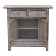 Distressed Sideboard - 2 Door 2 Drawer - 98cm - Small - Grey - Wooden