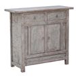 Distressed Sideboard - 2 Door 2 Drawer - 98cm - Small - Grey - Wooden