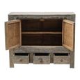 Distressed Sideboard - 2 Door 3 Drawer - 115cm - Small - Grey - Wooden