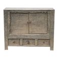 Distressed Sideboard - 2 Door 3 Drawer - 115cm - Small - Grey - Wooden