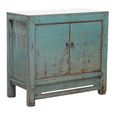 Distressed Sideboard - 2 Door - 95cm - Small - Turquoise Blue - Wooden