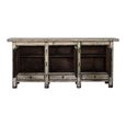 Distressed Sideboard - 3 Door 3 Drawer - 216cm - Extra Large - White Washed - Elm Wood