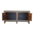Distressed Sideboard - 4 Door - 180cm - Large - Hand Painted - Grey - Wooden