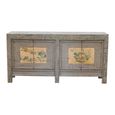 Distressed Sideboard - 4 Door - 180cm - Large - Hand Painted - Grey - Wooden