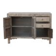 Distressed Sideboard - 4 Door 2 Drawer - 122cm - Medium - White Washed - Wooden