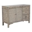 Distressed Sideboard - 4 Door 2 Drawer - 122cm - Medium - White Washed - Wooden