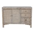 Distressed Sideboard - 4 Door 2 Drawer - 122cm - Medium - White Washed - Wooden