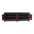 Distressed Sideboard - 4 Door - 246cm - Extra Large - Black - Wooden