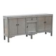 Distressed Sideboard - 5 Door 1 Drawer - 189cm - Extra Large - Grey - Lacquered Pine Wood