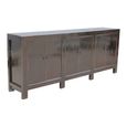 Distressed Sideboard - 6 Door - 233cm - Extra Large - Black - Wooden