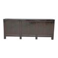Distressed Sideboard - 6 Door - 233cm - Extra Large - Black - Wooden
