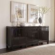Sideboard - 6 Door 2 Drawer - 226cm - Extra Large - Black - Wooden
