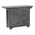 Unique One of a Kind - Distressed Sideboard - 2 Door 3 Drawer - 110cm - Small - Black - Elm Wood