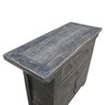 Unique One of a Kind - Distressed Sideboard - 2 Door 3 Drawer - 110cm - Small - Black - Elm Wood