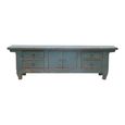 Distressed Sideboard - 2 Door 4 Drawer - 173cm - Large - Green - Wooden