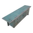 Distressed Sideboard - 2 Door 4 Drawer - 173cm - Large - Green - Wooden