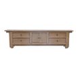 Sideboard - 2 Door 4 Drawer - 210cm - Extra Large - Brown - Wooden