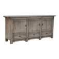 Sideboard - 3 Door 3 Drawer - 200cm - Extra Large - Weathered Grey - Wooden