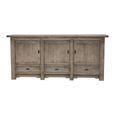 Sideboard - 3 Door 3 Drawer - 200cm - Extra Large - Weathered Grey - Wooden