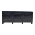 Unique One of a Kind - Sideboard - 3 Door 3 Drawer - 219cm - Extra Large - Black - Wooden