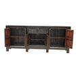 Sideboard - 6 Door 2 Drawer - 226cm - Extra Large - Black - Wooden