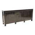 Sideboard - 6 Door 2 Drawer - 226cm - Extra Large - Black - Wooden