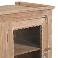 Sideboard - 4 Door - 155cm - Medium - Natural Weathered - Glass and Wood