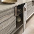 Jupiter Sideboard - 4 Door - Extra Large - Eco Stone and High Gloss Pearl Line