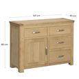 Treviso Oak Sideboard - 1 Door - 107cm - Small