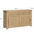 Treviso Oak Sideboard - 2 Sliding Door - 150cm - Medium