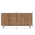 Ravenstein Sideboard - 4 Door - 180cm - Large - Natural - Mango Wood