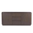 Rivano Oak Curved Sideboard - 2 Door - 3 Drawer - 180cm - Large - Basalt